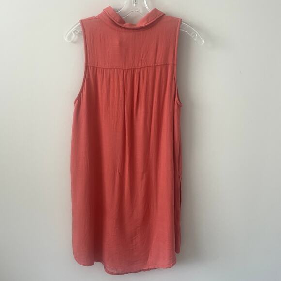 Entro Orange Cotton Blend Sleeveless Dress Sz M - Picture 4 of 6